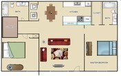 2 Bed 2 Bath Apartment