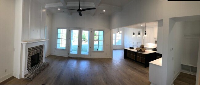Old photo when the kitchen was under construction, waiting for the island's cabinet doors to arrive - 5214 Teal Ln