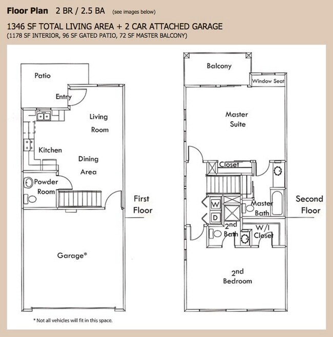 2BR/2.5 BA Floor Plan - 11547 Magnolia Ave