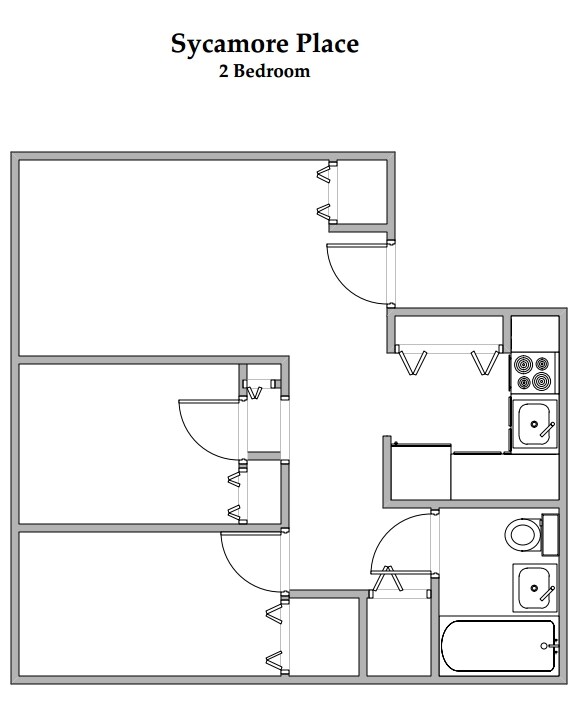 2HAB/1BA - Sycamore Place