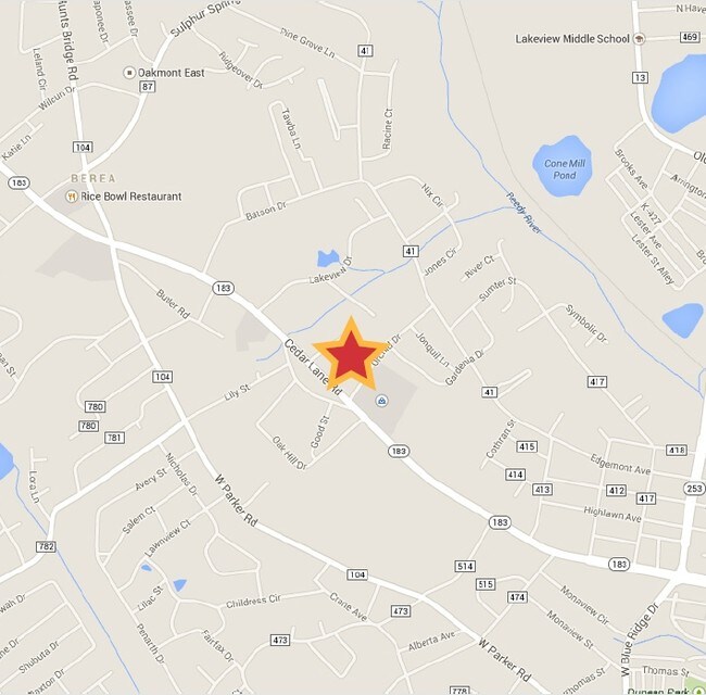 Mapa - Mae Dr @ Cedar Lane Road