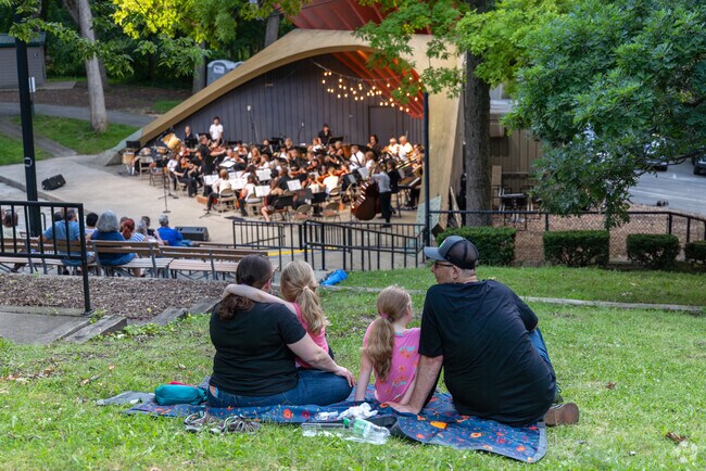 The Music Shell at Sinnissippi Park is an amphitheater that can hold 4,000 people.