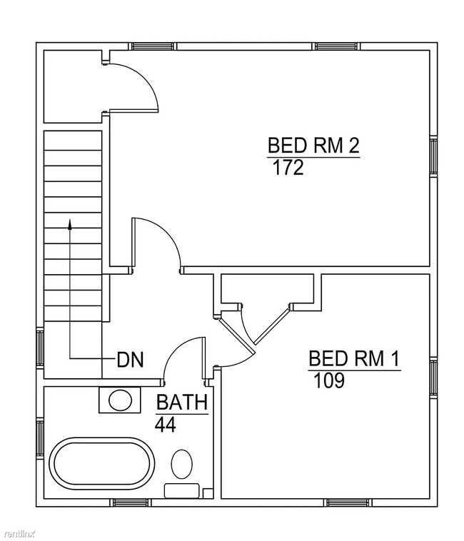 2nd floor house lay-out - 1035 N Main St