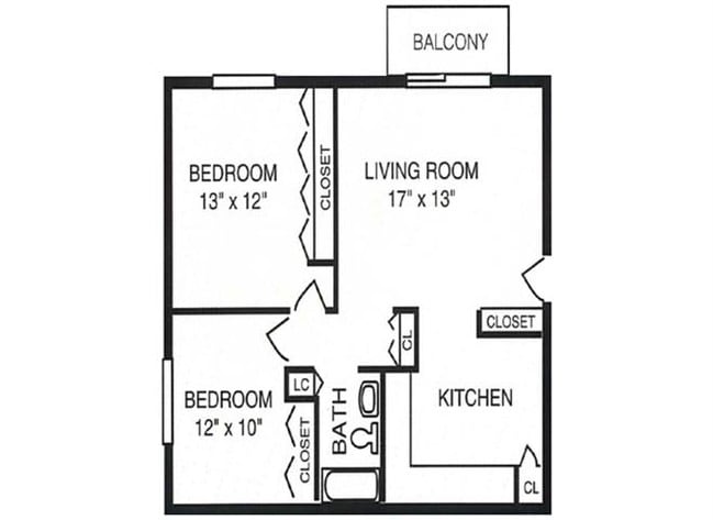 2BR/1BA - Riverwoods Apartments