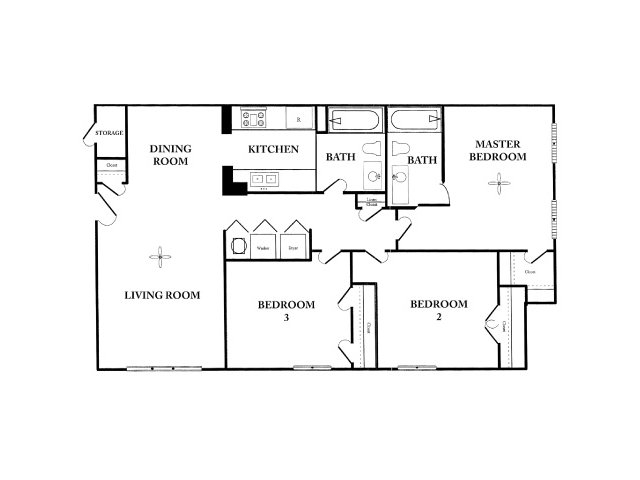 Plano de planta - Edgewood Park Apartments