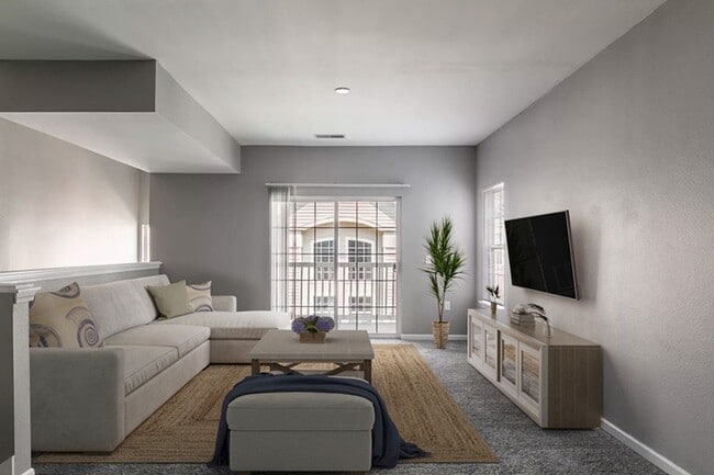 Livingroom with beautiful walk out balcony at 43 North Apartments - 43 North