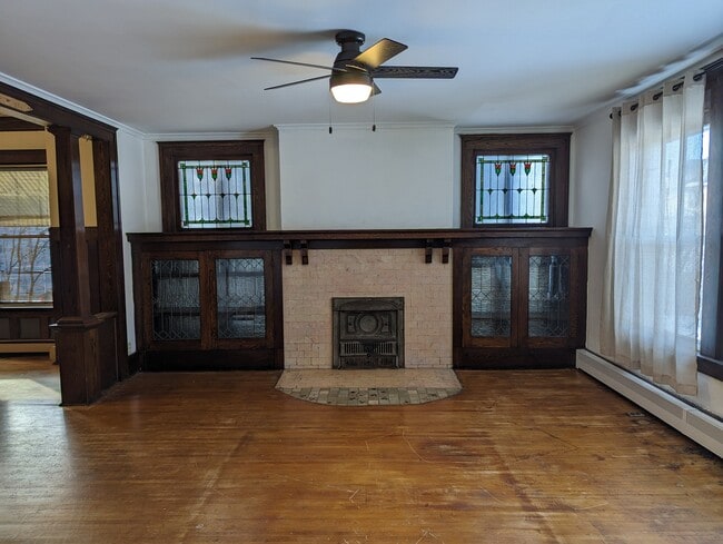Fireplace & built-in cabinets - 126 3rd St S