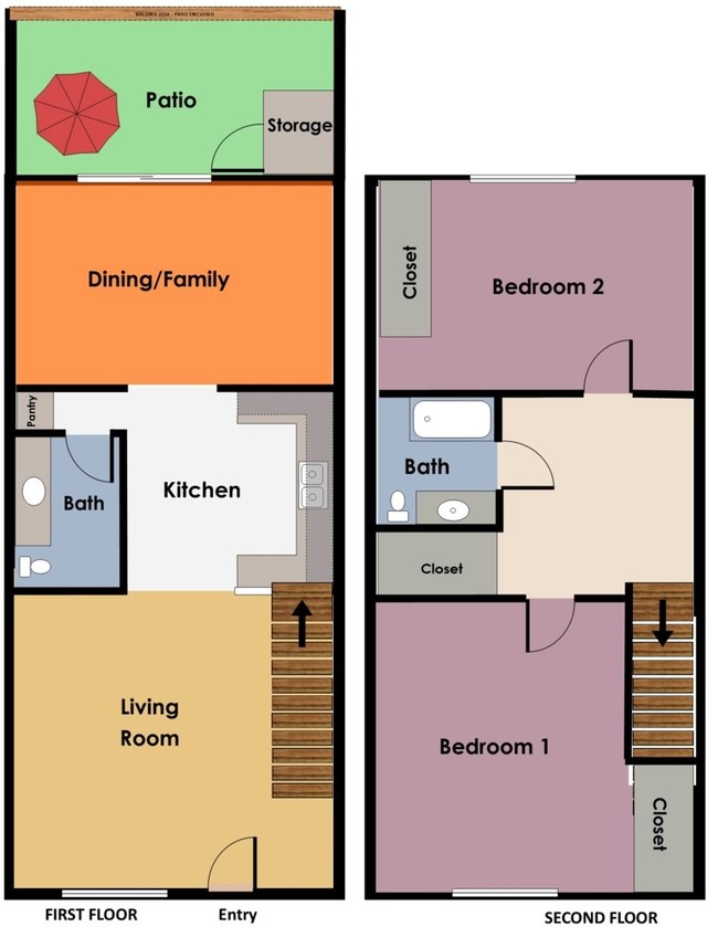 Golden Townhouse ample Floorpan - 2312-2336 N Golden Ave