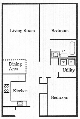 2BR/1BA - Rivers Edge Townhomes