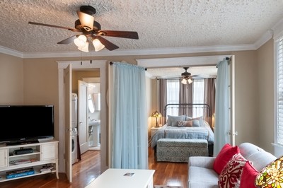 Living Room with view to laundry and bedroom - 3308 Prytania St