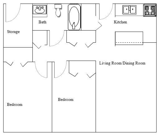 2BR/1BA - Whittemore Square Apartments