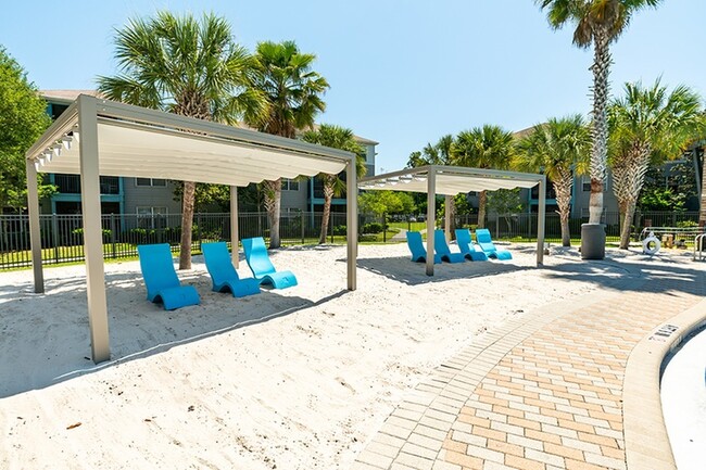 Cabana-Beach -Gainesville-Off-Campus-Apartments-Near-University-of-Florida-Sandy Beach-Tanning-Zone - Cabana Beach Gainesville