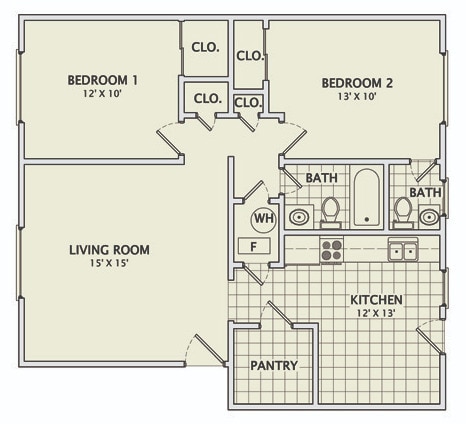Floorplan - Philo Estates Apartments