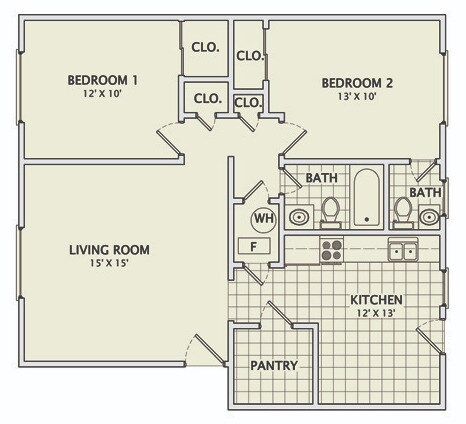 Plano de planta - Philo Estates Apartments