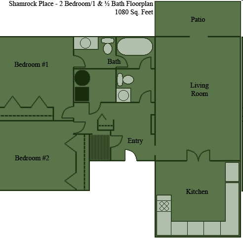 2BR/1.5BA - Shamrock Place