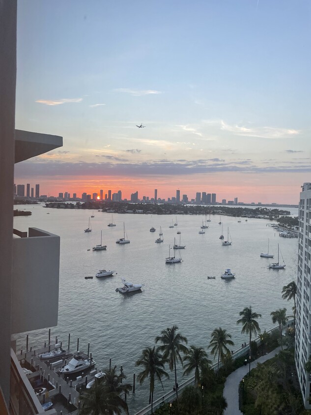 View from the balcony at downtown Miami - 1500 Bay Rd