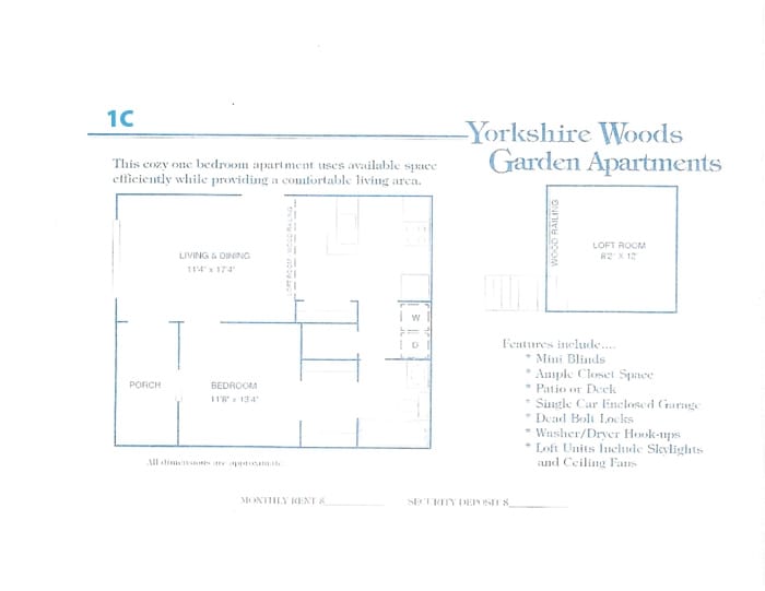Yorkshire Woods Apartments – 1C