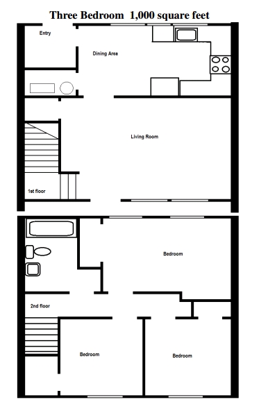 3BR/1BA - Platte View Apartments