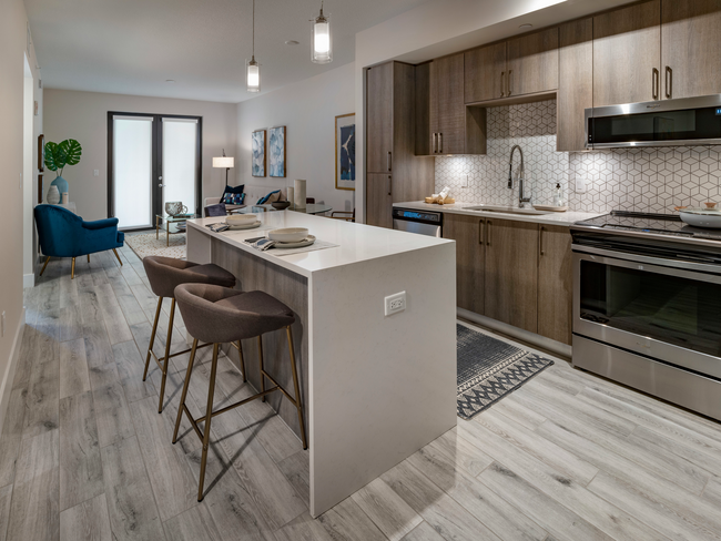 Cocina del apartamento - The Point at Doral