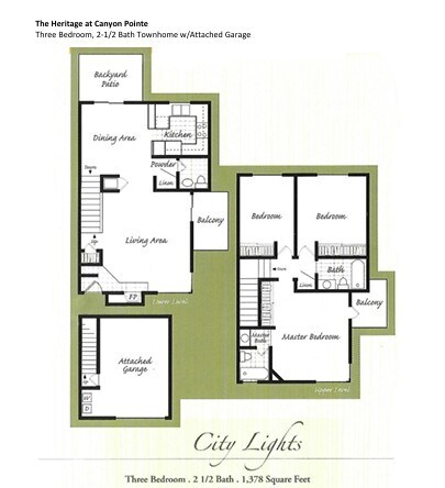 Plano de planta - Heritage at Canyon Pointe Apartments