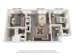 461- 835sqft - 2 bed/2bath  