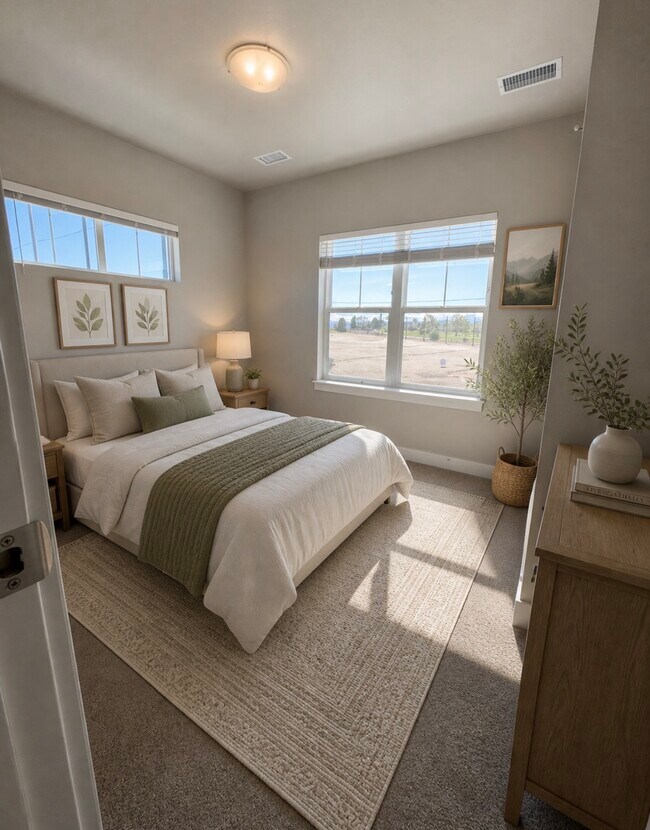 Segundo dormitorio: Las fotos han sido retocadas digitalmente para ayudar a visualizar el espacio. El apartamento no está amueblado. - 265 High Point Dr