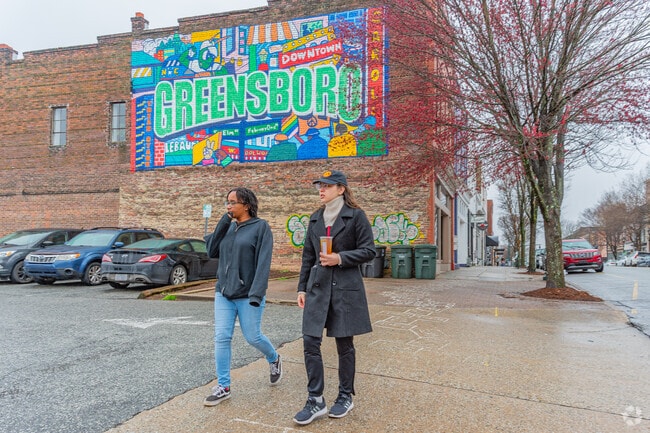 Residents often stroll through Downtown Greensboro.