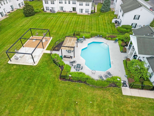 Aerial View of Pool and Outdoor Lounge - Reserve at Easton