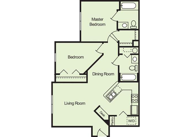 Plano de planta - Lindsey Terrace Apartments