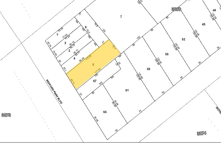 Mapa de la parcela - 387-389 Bedford Park Blvd