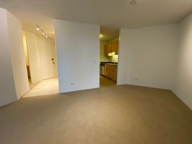View from Living Room into Kitchen and Entry - 110 W Huron St