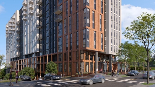 Pedestrian View - Hub Cincinnati Apartments
