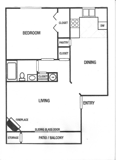 1HAB/1BA - 12 Oaks Apartments