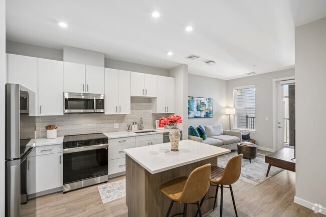 1BR, 1BA - 750SF - Kitchen/ Dining Room - Alta French Hill