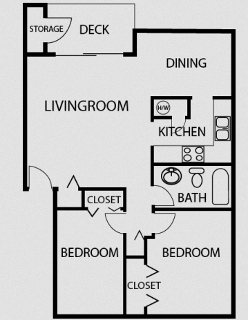 2BR/1BA - Pinecrest Apartments