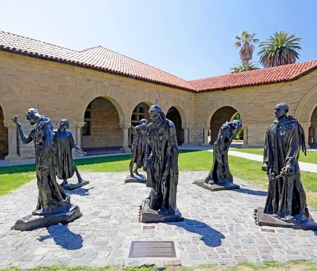 The Burghers of Calais were sculpted by Auguste Rodin between 1884 and 1895