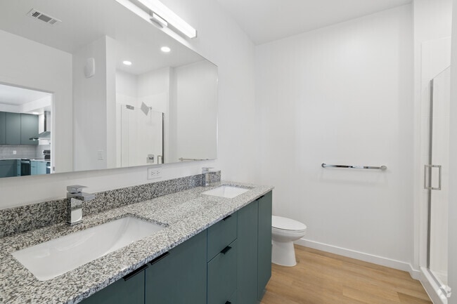 Persimmon 1BR, 1BA - 702SF - Bathroom - First Street Flats