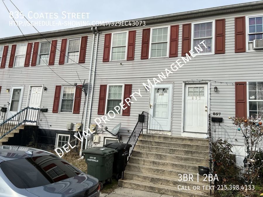 835 Coates St, Coatesville, PA 19320 Townhome Rentals in Coatesville