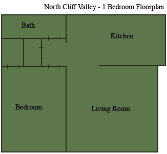 1br/1ba - North Cliff Valley Apartments