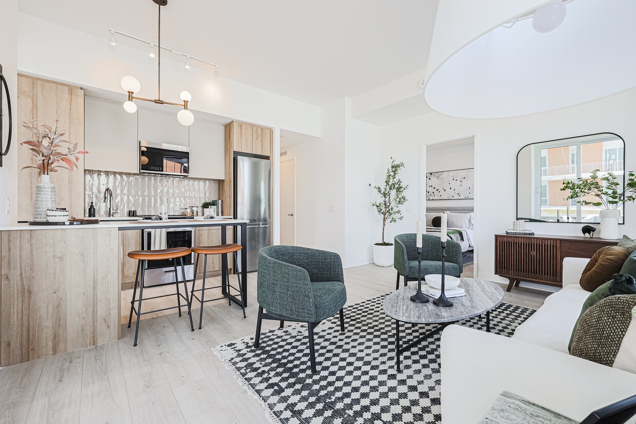 2-Bed, 2-Bath: Living Room - Daniels MPV2