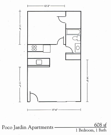 1BR/1BA - Poco Jardin I