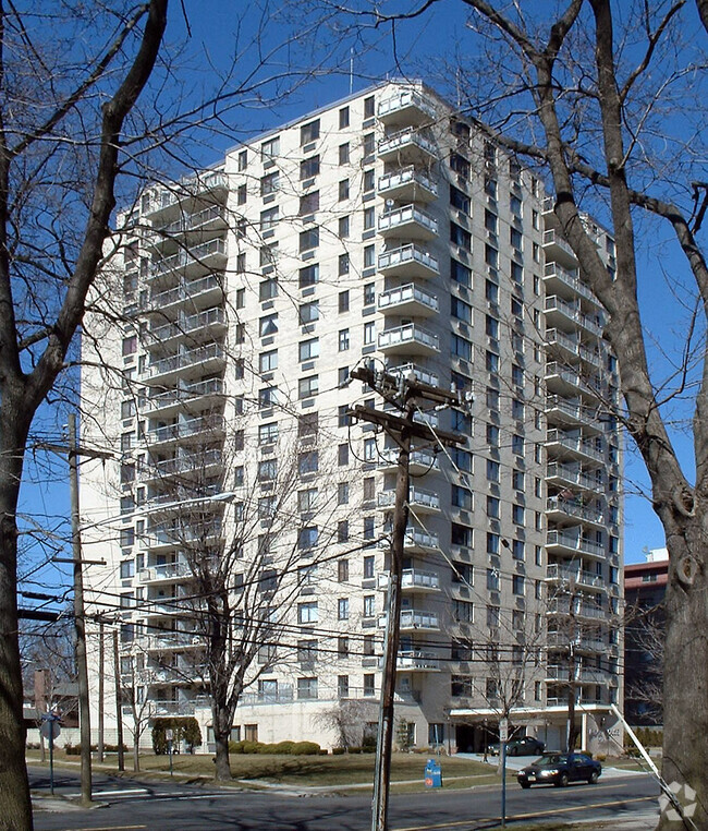 View from the south across Prospect Avenue - Baridge House