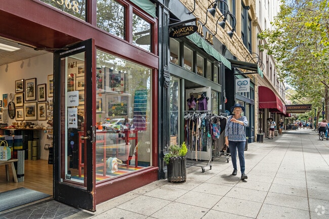 Discover charming local shops and cafes along California Street - Mission Hill.