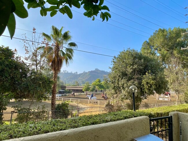 View of LA Equestrian Center from front patio - 996 W Riverside Dr