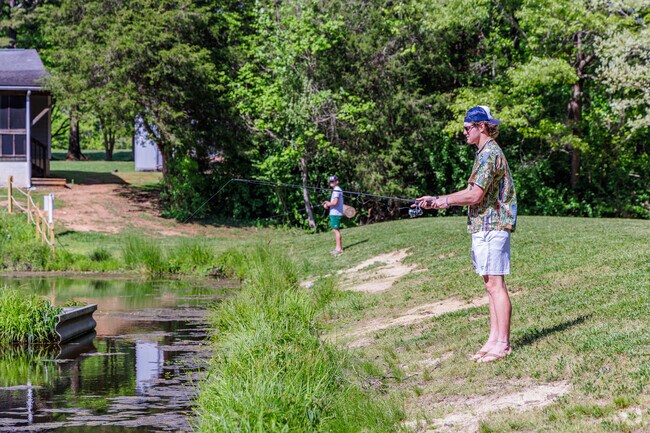 Residents near East Fork Deep River enjoy spending leisurely afternoons fishing.