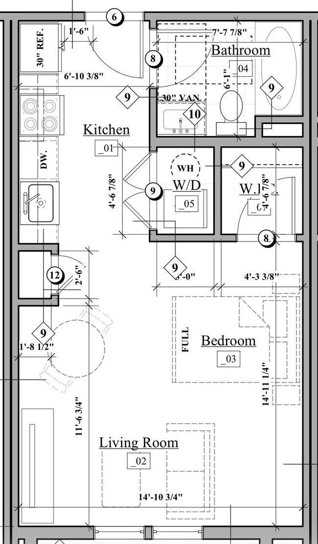 Plano de planta - 1305 HYDE PARK