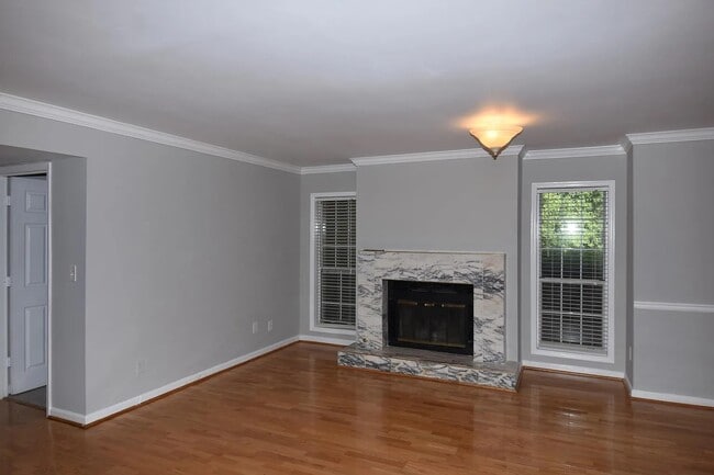 living room with fireplace - 302 Lenox Way NE