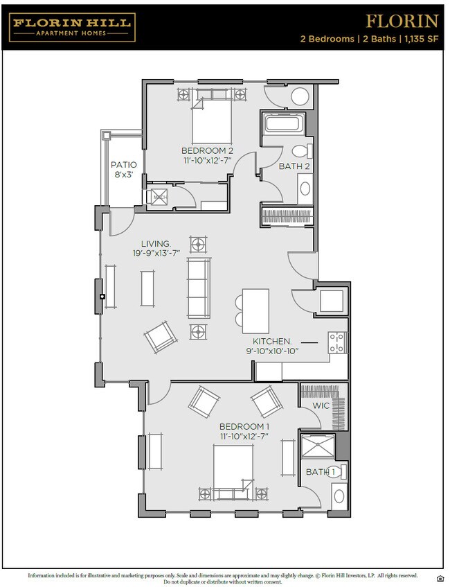 Plano de planta - Florin Hill Apartment Homes