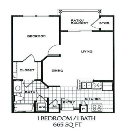 1HAB/1BA - Palacio Del Sol I & II Senior Apartments