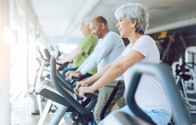 group on fitness bikes - The Summerfield 62+ Community